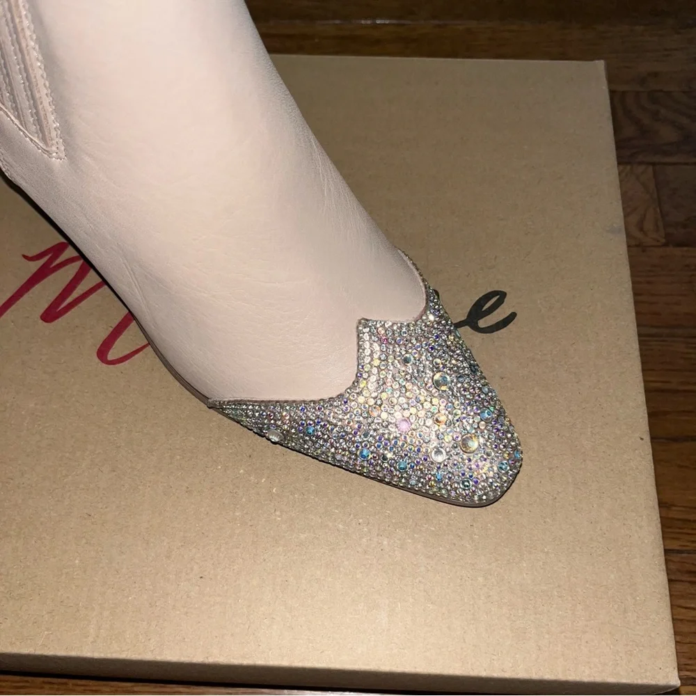 Matisse Pink Ankle Boots with Silver Accents - Picture 7 of 12